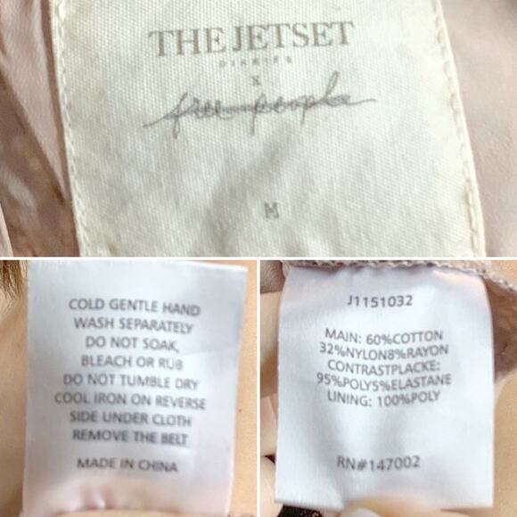 THE JETSET DIARIES x FREE PEOPLE lace dress long sleeve laceup v-neck - Picture 3 of 11